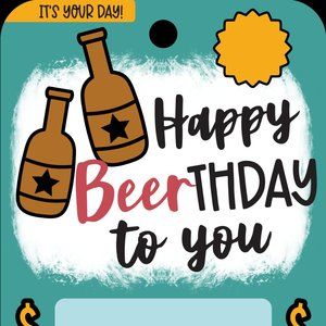 Happy Beerthday to You Happy Birthday Celebration Money Card Holder Unique Gift